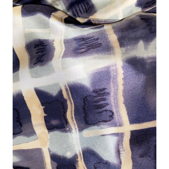 H&M Watercolor Green Purple Satin Skirt Size 4 - Picture 4 of 4